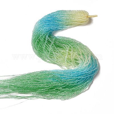 Прозрачный градиент цвета стеклянные бусины пряди X-GLAA-H021-01B-24-1