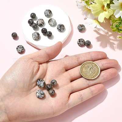 20 шт. 2 вида бусин из натурального флуоресцентного сиенита (светятся в УФ-свете)&nbsp;G-YW0002-81-1