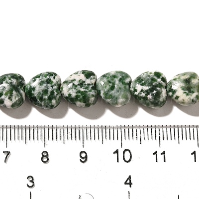 Натуральные зеленые пятна яшмовых нитей&nbsp;X-G-R190-10mm-68-1