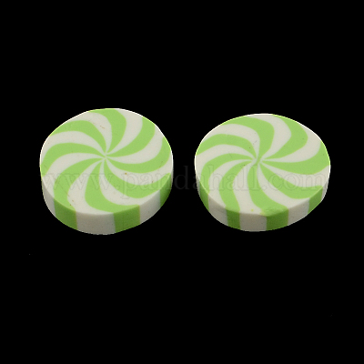 Плоские круглые глиняные кабошонов ручной работы полимерные CLAY-S085-15-1