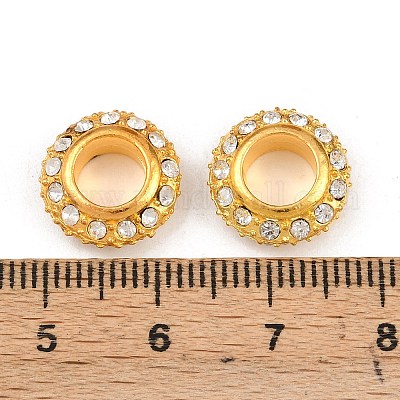 Большая дыра сплава цинка проложить Grade A Кристалл Rhinestone RONDELLE бусы&nbsp;LS-ALRI-O007-G01-1