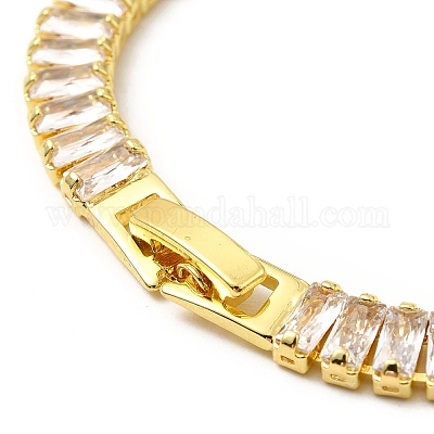 Теннисные браслеты из прозрачного кубического циркония BJEW-A132-20G-1