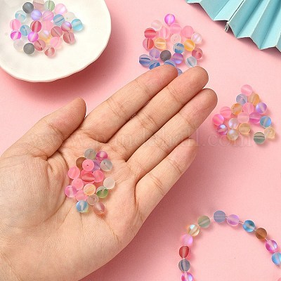 Матовые прозрачные стеклянные бусины&nbsp;FGLA-YW0001-02A-1