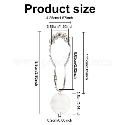 12шт железные кольца для занавески для душа для ванной комнаты&nbsp;HJEW-OC0001-19-1