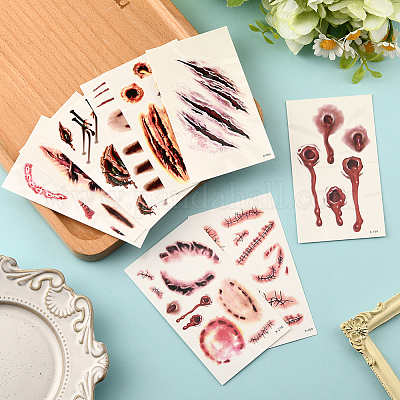 27шт. съемные временные татуировки на шрамах&nbsp;DIY-SP0005-66B-1