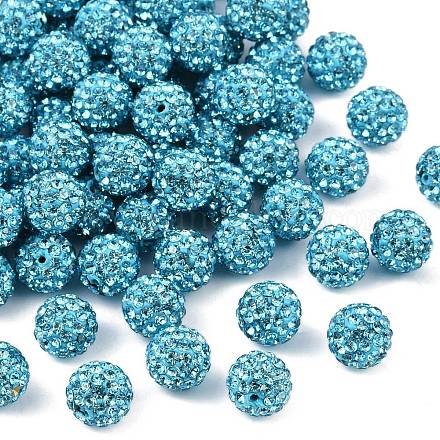 Бусины со стразами&nbsp;RB-H258-HD10mm-202-1