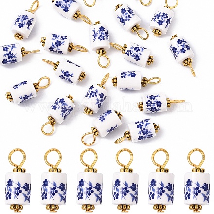 20 шт. фарфоровые подвески ручной работы PALLOY-YW00112-03-1