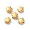 304 Stainless Steel Beads, Flower, Ion Plating(IP), Real 18K Gold Plated, 6x6x3mm, Hole: 1.2mm