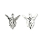 Tibetan Style Alloy Fairy Pendants, Cadmium Free & Lead Free, Antique Silver, 20x19x2mm, Hole: 2mm, about 990pcs/1000g