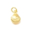 Brass Pendants, Conch, Rack Plating, Long-Lasting Plated, Lead Free & Cadmium Free, Real 18K Gold Plated, 12x8.5x3mm, Hole: 3mm