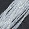 Electroplate Glass Beads Strands, AB Color Plated, Faceted, Rondelle, Clear AB, 2.5x1.5mm, Hole: 0.5mm, about 135~140pcs/strand, 26~27cm