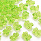 Transparent Acrylic Pendants, Faceted, Bear, Yellow Green, 19.5x13.5x10.5mm, Hole: 1.5mm, about 400pcs/500g
