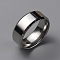 304 Stainless Steel Wide Band Finger Rings for Women Men, Plain Band Rings, Stainless Steel Color, 8mm, Inner Diameter: US Size 8 1/4(18.2mm)