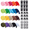 60 Yards 20 Colors Polypropylene Ribbon, for Bag Strap Making, with 30Pcs 3 Styles Plastic Buckles, Mixed Color, 1 inch(25mm), about 3.00 Yards(2.74m)/Color