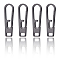 Titanium Alloy Zipper Pull Tabs, for Zipper Sliders, Gray, 35x10x2mm, Hole: 5x2.8mm