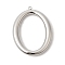 304 Stainless Steel Pendants, Oval Charms, Ion Plating(IP), Stainless Steel Color, 48x36x6mm, Hole: 2mm