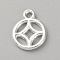 180Pcs Alloy Pendants, Flat Round, Copper Coins Charms, Silver, 12.5x10x1mm, Hole: 1.6mm