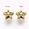 Tibetan Style Alloy Beads, Cadmium Free & Lead Free, Star, Antique Golden, 6x6x3mm, Hole: 1mm