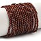 Natural Garnet Beads Strands, Faceted, Round, 3mm, Hole: 0.8mm, about 125~126pcs/strand, 15.75''(40cm)