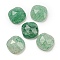 Natural Green Strawberry Quartz Cabochons, Faceted Square, 8x8x4mm