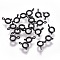304 Stainless Steel Spring Ring Clasps, Electrophoresis Black, 5x1.5mm, Hole: 1.5mm