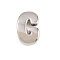 Brass Beads, Long-Lasting Plated, Rack Plating, Lead Free & Cadmium Free, Platinum, Letter G, 13.5x9x4.5mm, Hole: 11x3mm
