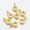 Tibetan Style Hangers, Bail Beads, Rondelle, Cadmium Free & Lead Free, Golden, 6.5x2mm, Hole: 2mm, Inner Diameter: 3mm