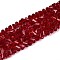 Transparent Glass Beads Strands, Triangle, Faceted, Dark Red, 3~3.5x4~4.5x4~4.5mm, Hole: 0.8mm, about 121~131pcs/strand, 14.37~15.35 inch(36.5~39cm)