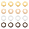 Brass Linking Rings, Donut, Mixed Color, 12x1mm, 4 colors, 10pcs/color, 40pcs/box