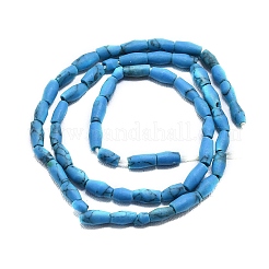 Окрашенные синтетические бирюзовые бусы нити&nbsp;G-D356-A01-02