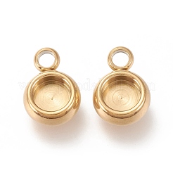 Ионное покрытие (ip) нержавеющая сталь 304 подвеска кабошон оправа&nbsp;STAS-I162-01A-G