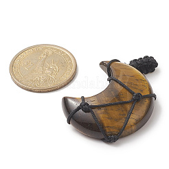 Плетеные нейлоновые подвески из натуральных и синтетических смешанных драгоценных камней&nbsp;PALLOY-JF02044