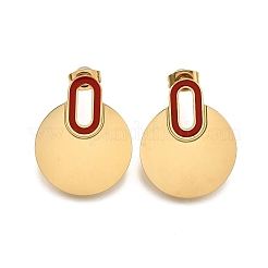 Серьги-гвоздики из нержавеющей стали 304&nbsp;LS-EJEW-Q030-01G-B