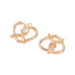 Латунь со стеклянными подвесками со стразами&nbsp;KK-N254-64G