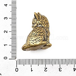 Латунные фигурки кошек миниатюрные статуэтки для домашнего офиса украшение рабочего стола&nbsp;KK-S335-04AB-A