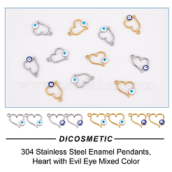 16 шт. 4 подвески из нержавеющей стали 304 с эмалью&nbsp;STAS-DC0010-35