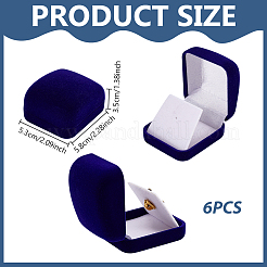 Флокированные коробки для хранения значков&nbsp;CON-WH0816-028