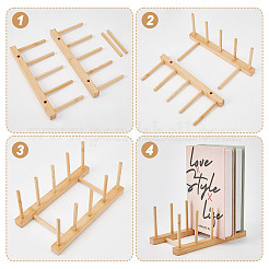 Деревянная кухонная сушилка для посуды&nbsp;AJEW-WH0270-334