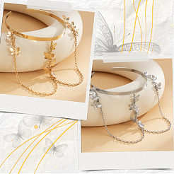 2шт. 2-х цветные браслеты из железа и латуни на плечо&nbsp;BJEW-CY0001-11A