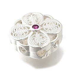 Латунные многорядные звенья из кубического циркония среднего фиолетового и красного цвета&nbsp;KK-M316-07S