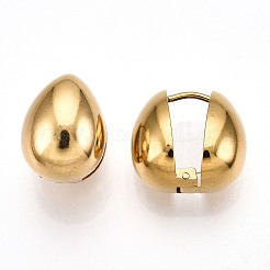 Серьги-кольца из нержавеющей стали 304 с ионным покрытием (IP)&nbsp;EJEW-C124-01A-G