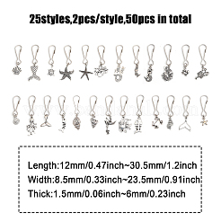 Подвеска из сплава в тибетском стиле на тему океана&nbsp;HJEW-FH0001-36