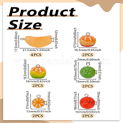 14 шт. подвески из акрила и непрозрачной смолы в двух стилях&nbsp;OACR-LP0001-15