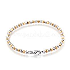 Браслеты из нержавеющей стали 304 с бусинами&nbsp;BJEW-G544-34A