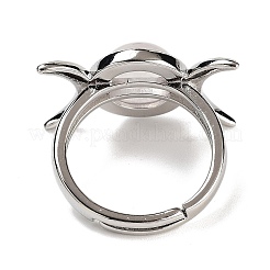 Регулируемые кольца из натурального розового кварца&nbsp;RJEW-K271-01P-08