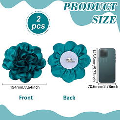 2 шт. полиэстеровые цветочные железные булавки&nbsp;JEWB-FG0001-42A