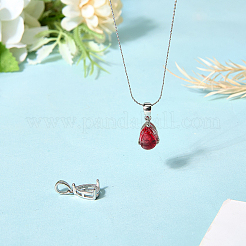 2 шт. подвеска из стерлингового серебра с родиевым покрытием в форме кабошона&nbsp;STER-BBC0008-82