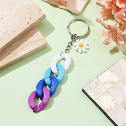 Акриловый брелок-цепочка с бордюром&nbsp;KEYC-JKC00633-03