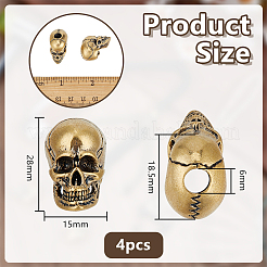 4 шт. латунные европейские бусины&nbsp;KK-OC0001-71