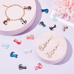 20 шт. подвески из непрозрачного ацетата целлюлозы (смолы) двух цветов&nbsp;RESI-PH0001-82